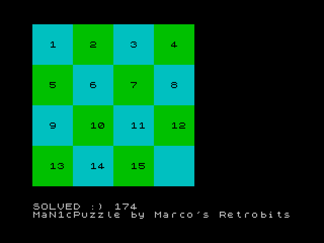 Screenshot di MaN1cPuzzle, versione ZX Spectrum