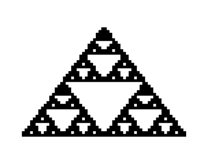 Triangolo di Sierpinski su ZX81 - versione migliorata