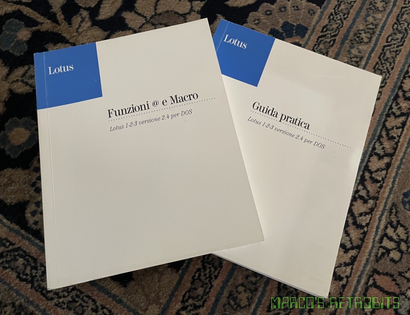 I manuali in Italiano della versione 2.4 di Lotus 1-2-3 per DOS