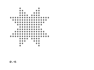 Christmas Star - output del programma per ZX81